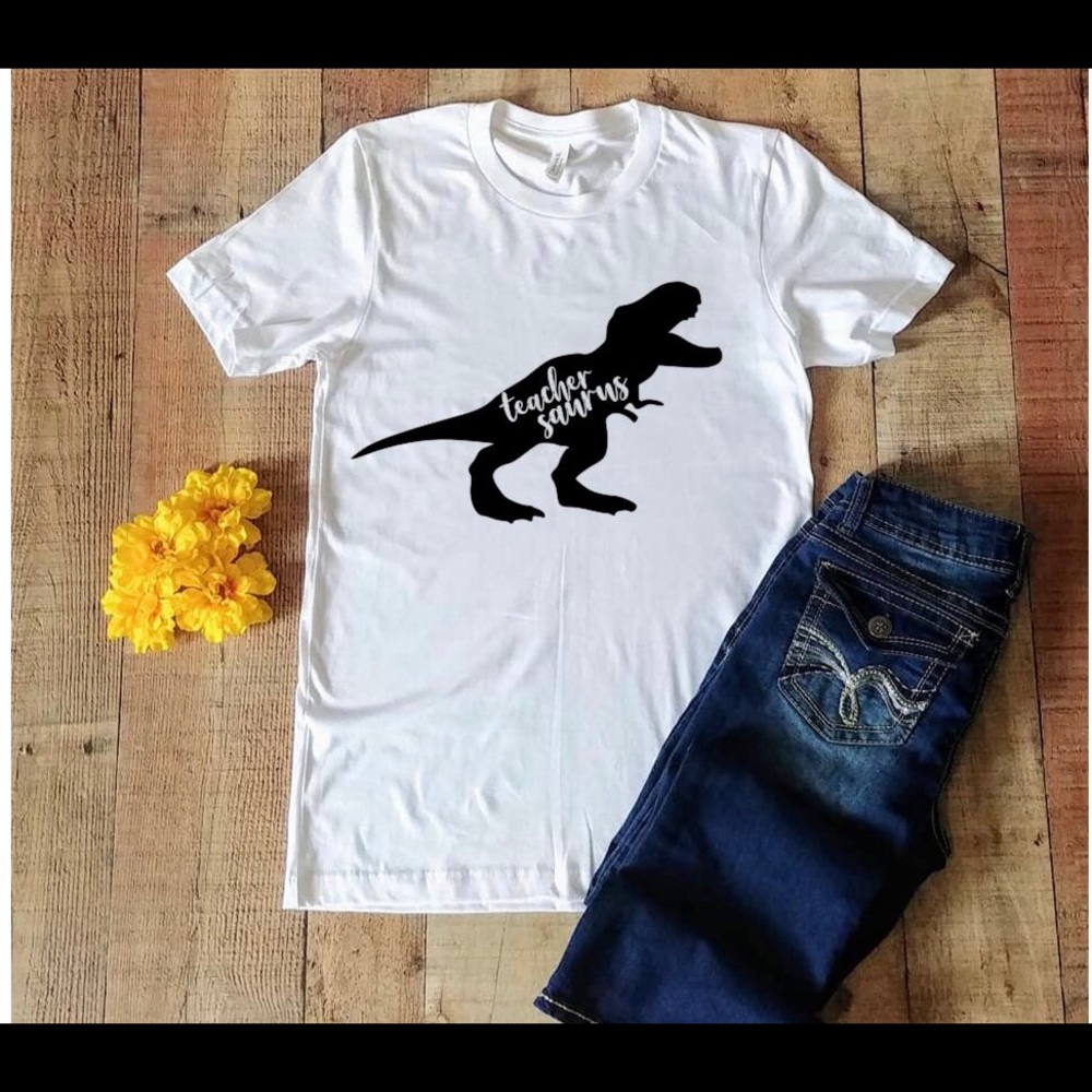 Dinosaur teacher shirt customizable